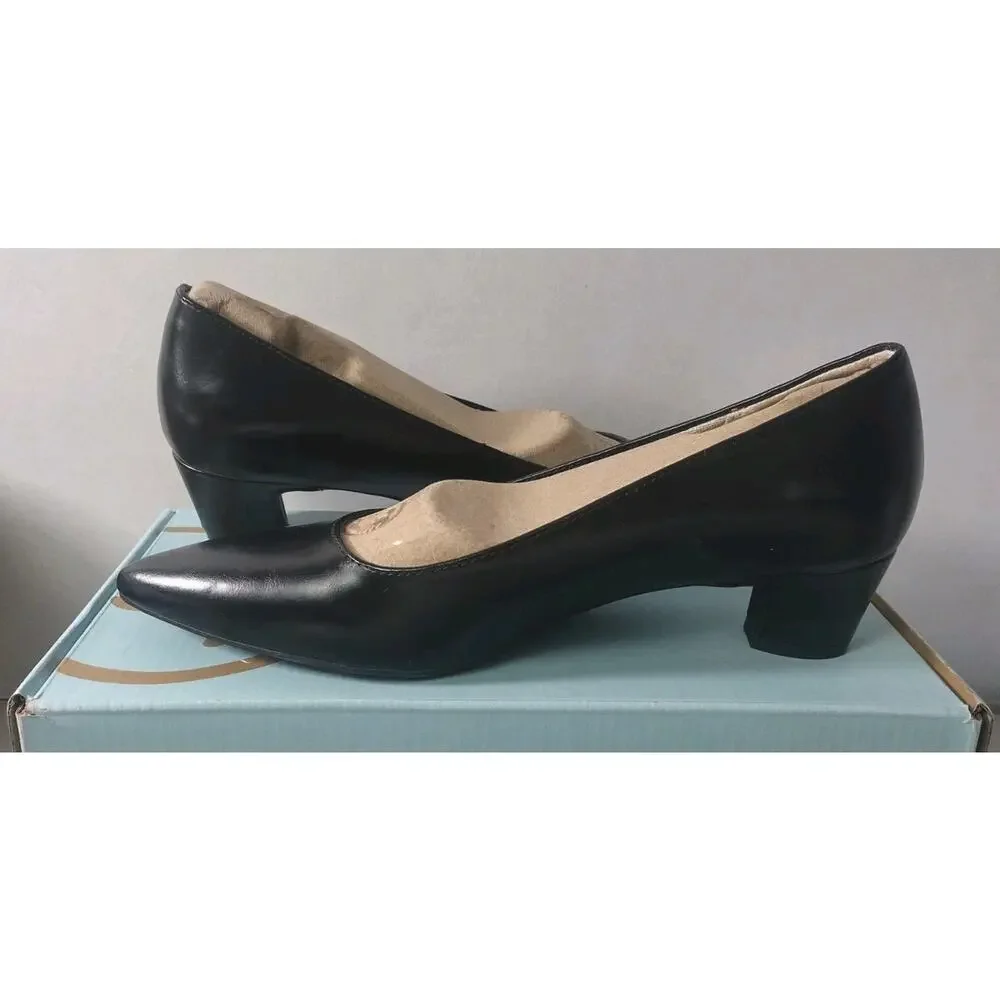 Lifestride Women's Minx Black Kitten Heel Pumps Size 8 M New With Box